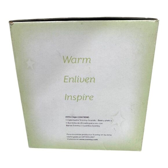 Scentsy Fossil Fern Forest Woodland Cabin Decor Full-Size Warmer NEW In Box - Picture 6 of 8